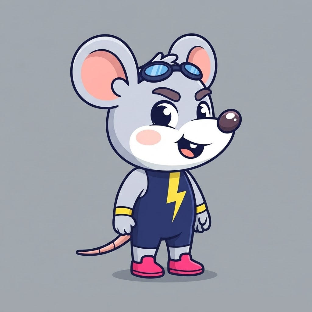 Image: Single 2D platformer mascot character, full body,