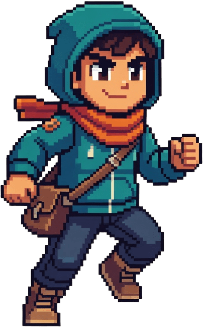 Pixel Platformer Hero Sprite