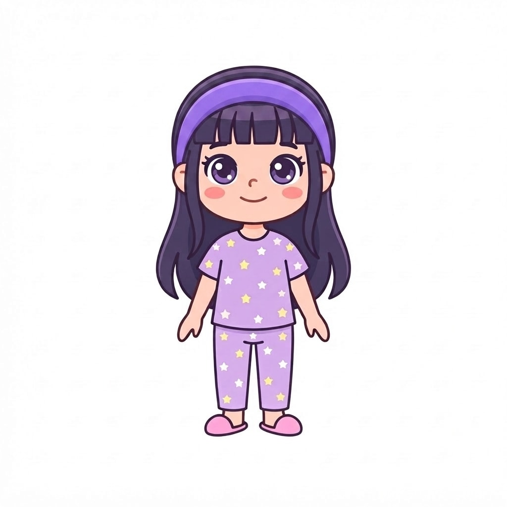 Image: Add ONLY a wide violet headband across the top of