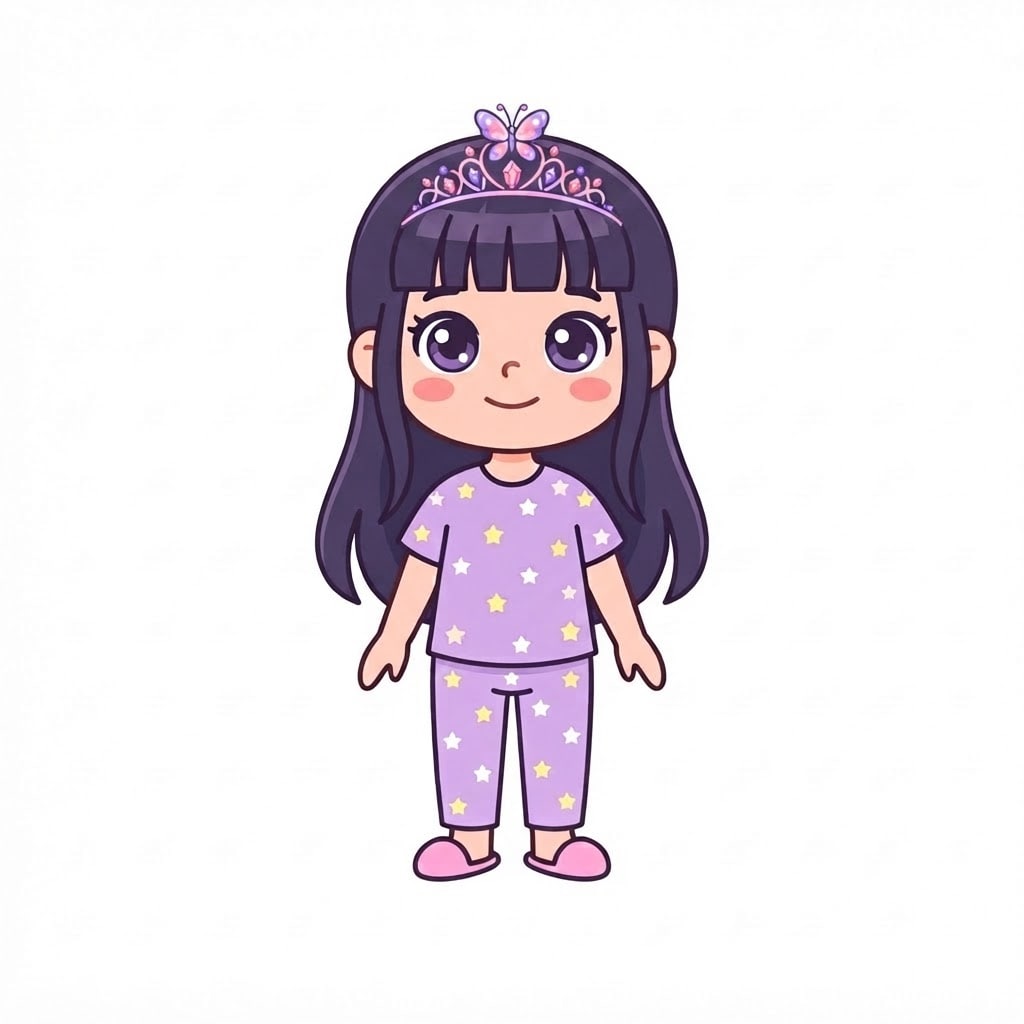 Image: Add ONLY a delicate tiara with a butterfly on top,