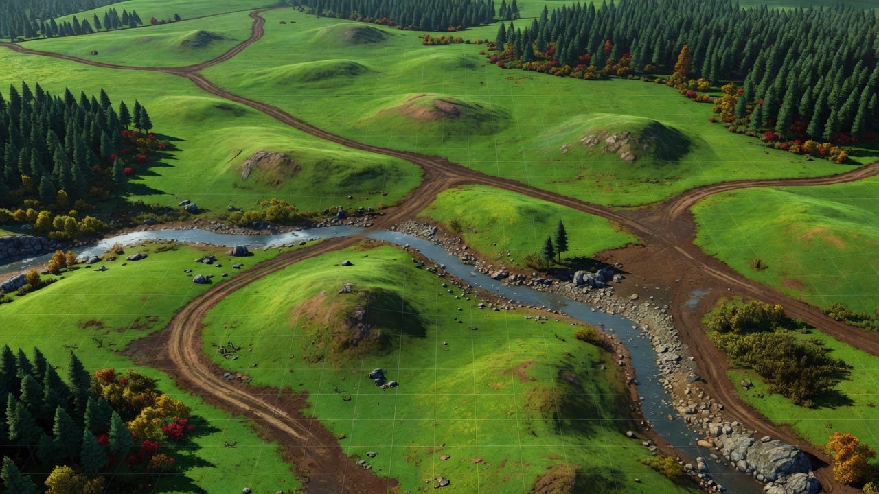Original Isometric RTS Countryside Environment