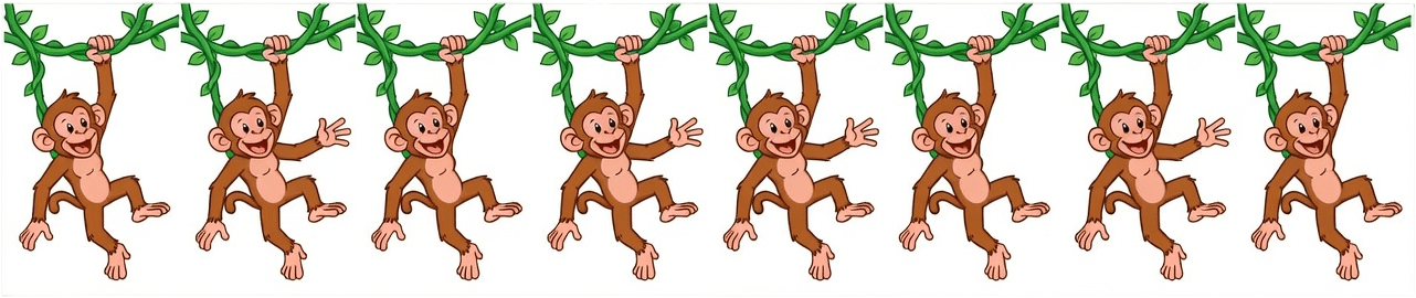 Cartoon Monkey Vine Swing Sprite Sheet