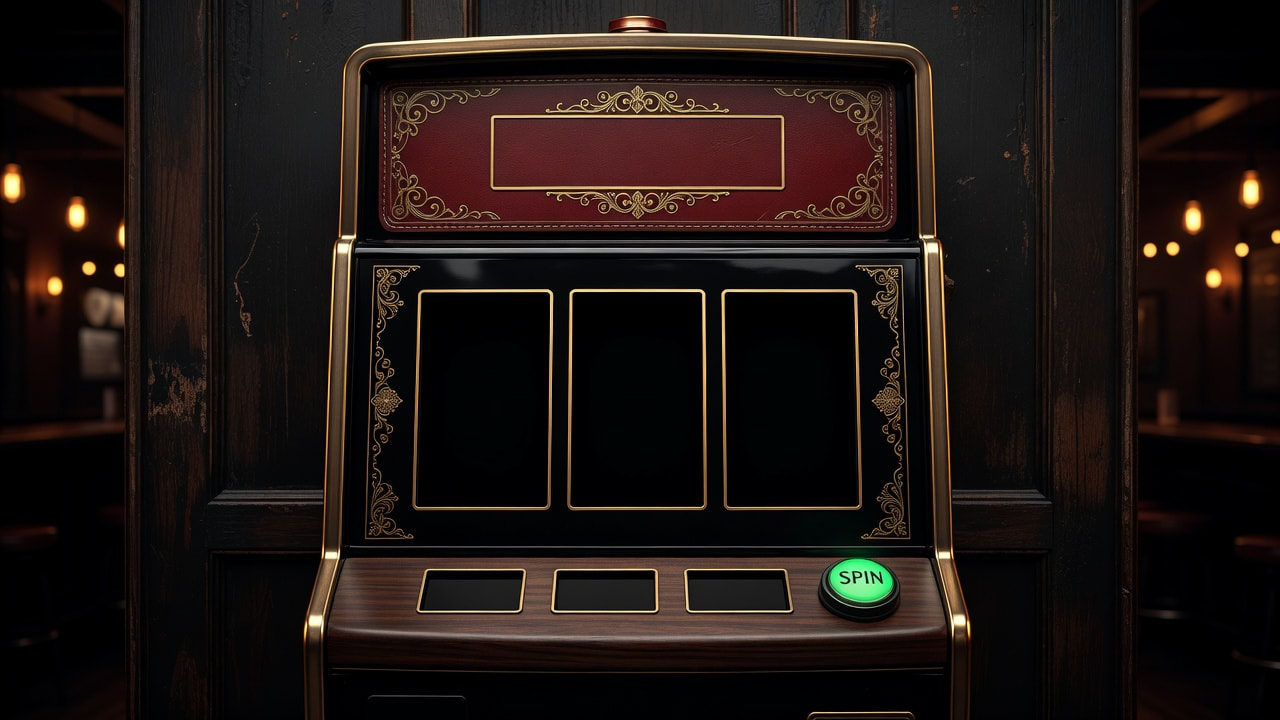 Vintage Casino Slot Cabinet Background