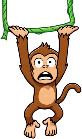 Panicked Falling Monkey