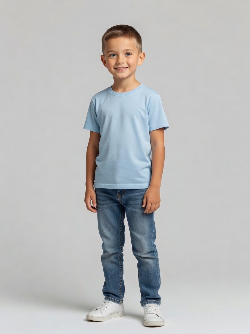 9-Year-Old European Boy Character Concept