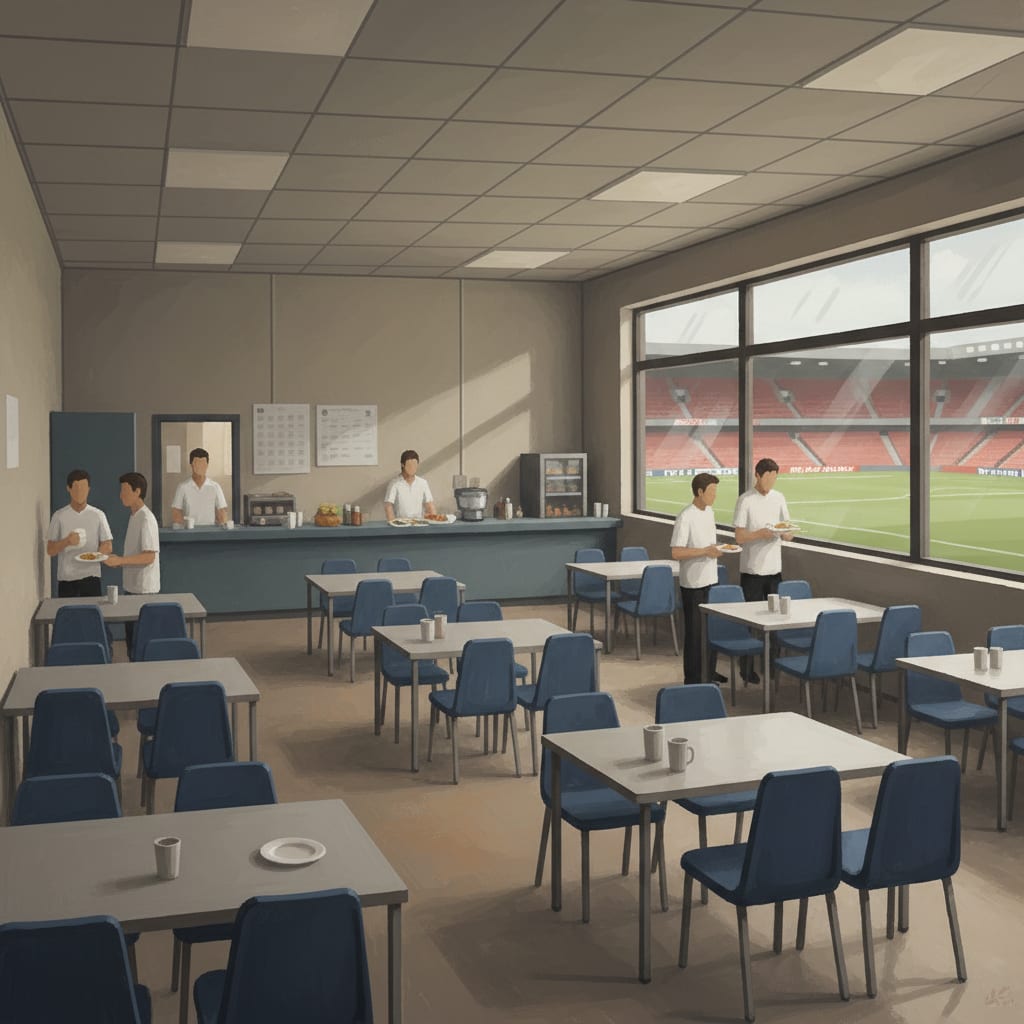 Image: stadium cafe hospitality lounge interior matchday,