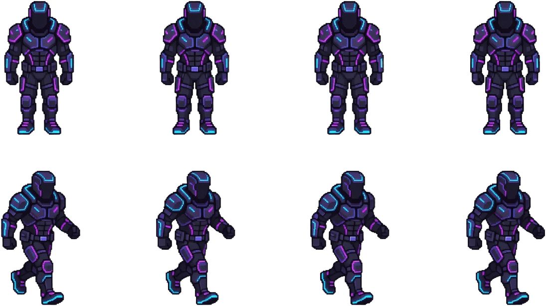 Survivor Player Idle + Walk Sprite Sheet