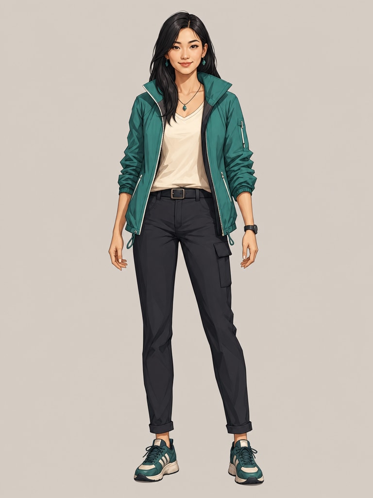 2D Asian Female Character