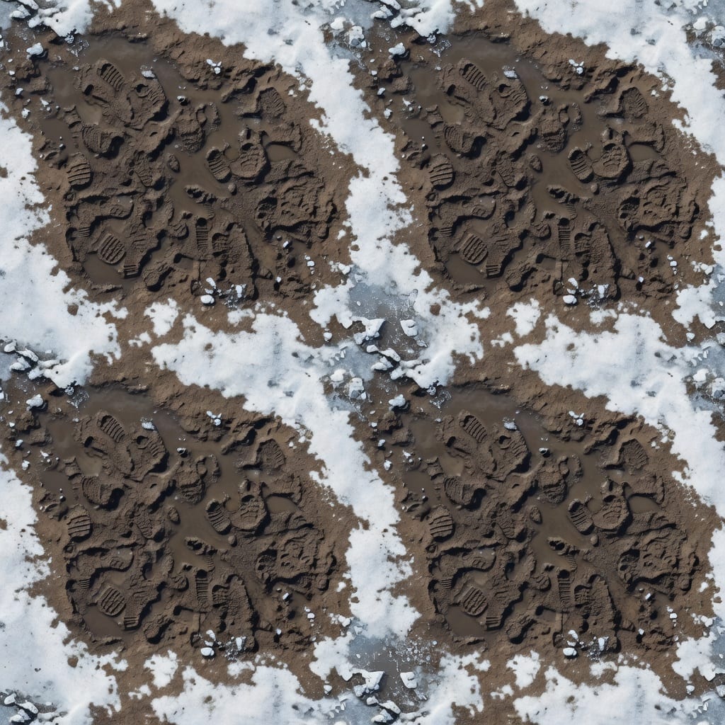 Seamless Mud Fighting Areas in Snow