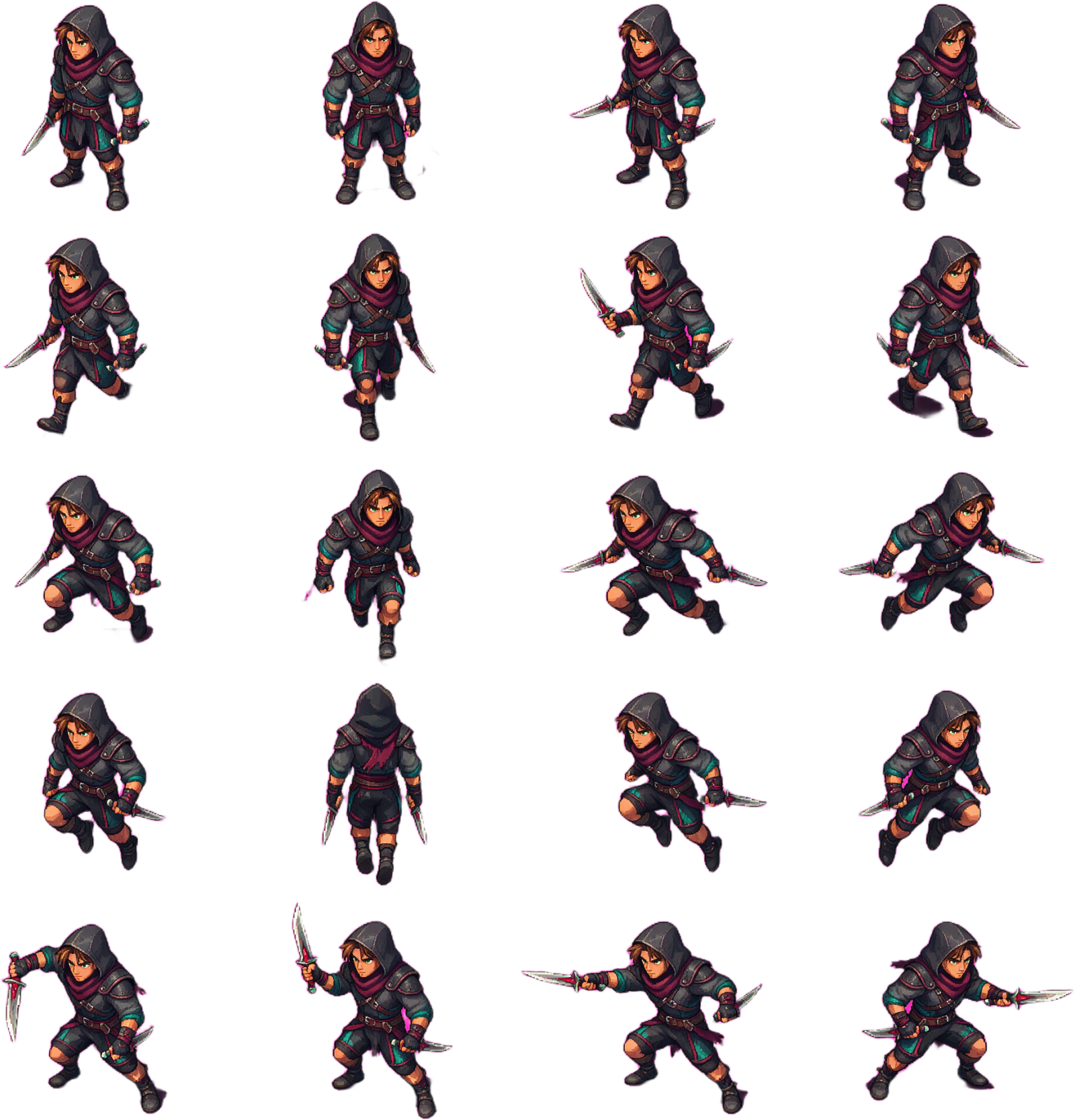 Campeão Assassino — Animações Pixel Art 2D