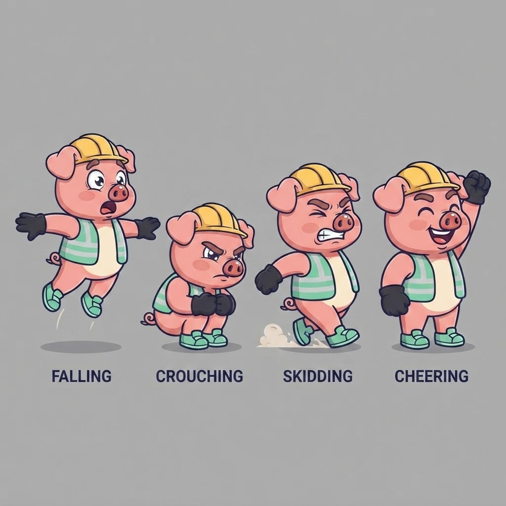 Image: Pose sheet of THIS EXACT character. Draw the same