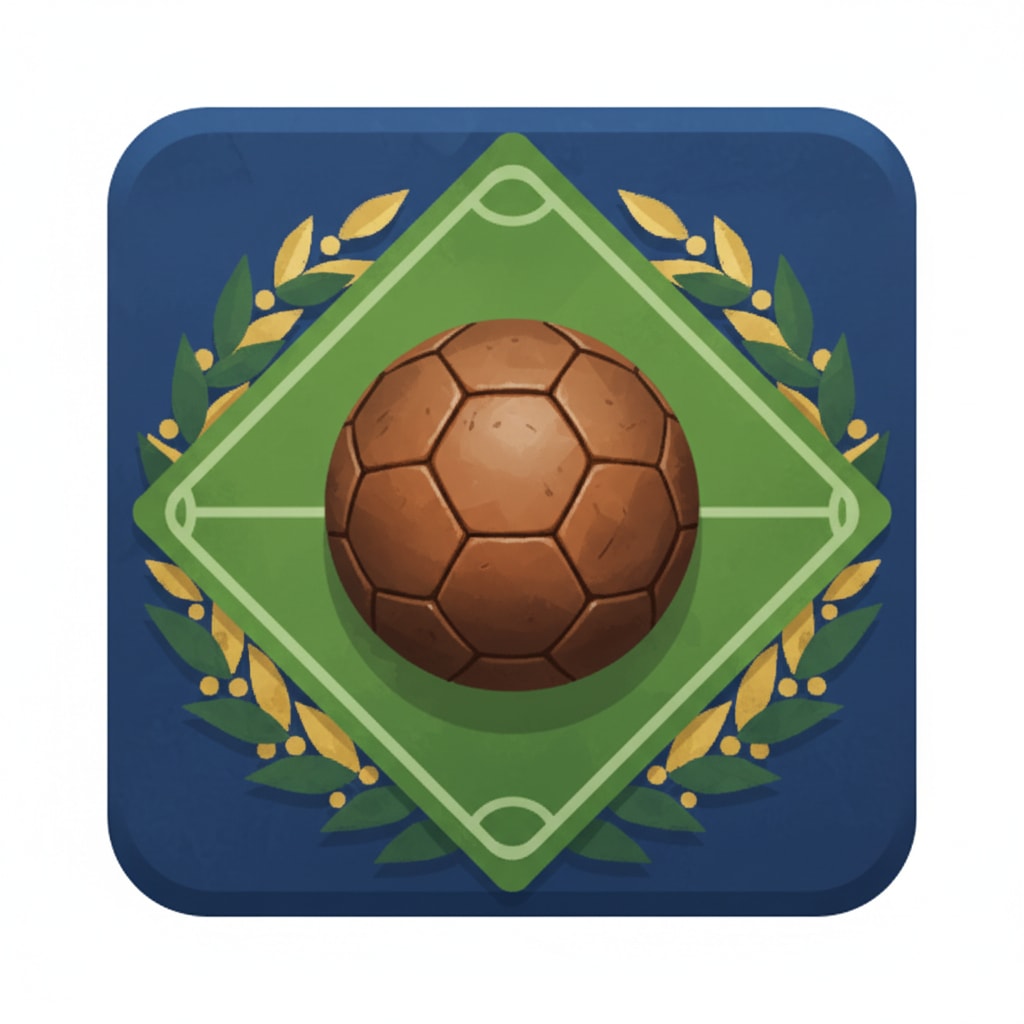 Image: shared domestic league match badge: green football