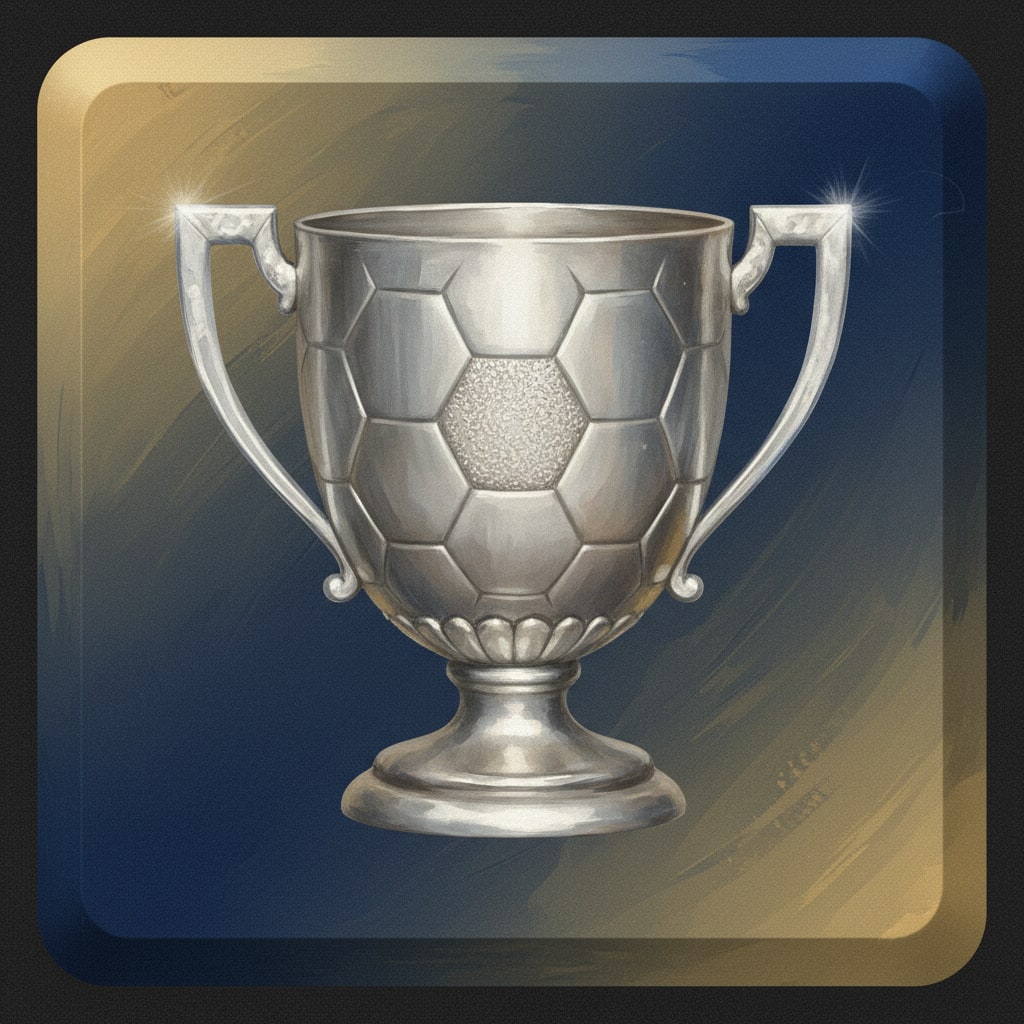 Image: 1998 football management game UI icon, square butt