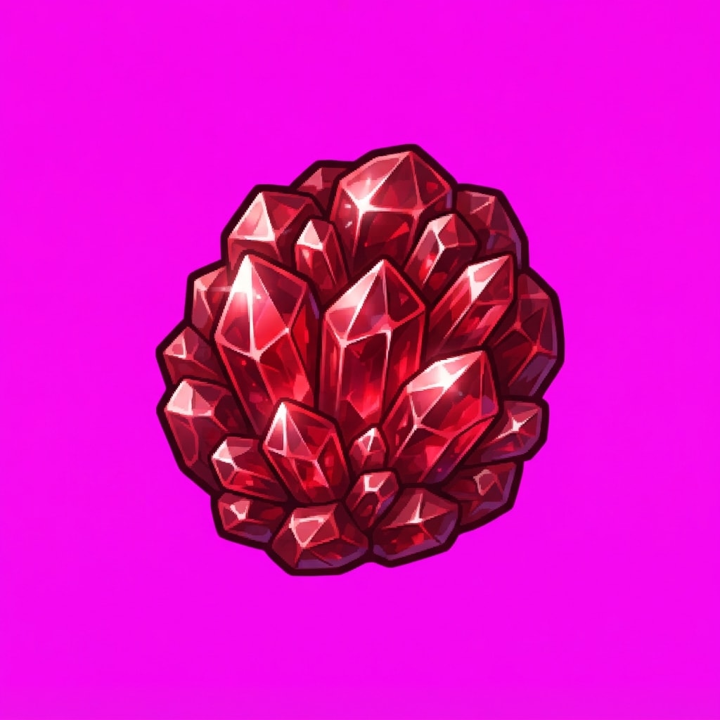 Image: 2D game sprite on a SOLID PURE MAGENTA #FF00FF BAC