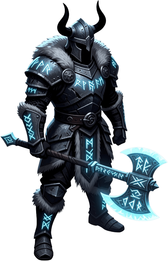Viking Hero Default Cyan Rune Sprite
