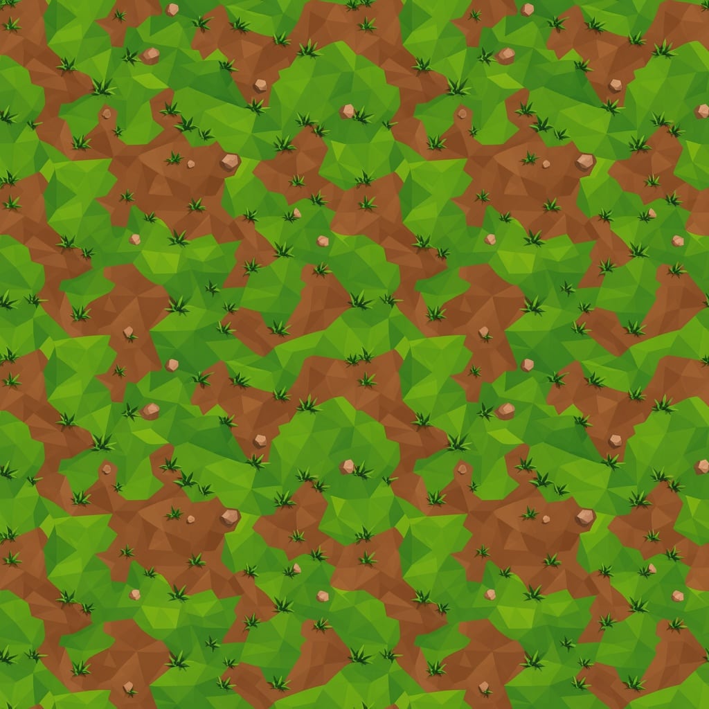 Low Poly Grass Dirt Terrain Texture