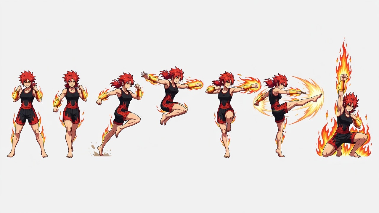 Akari Blaze Sprite Sheet