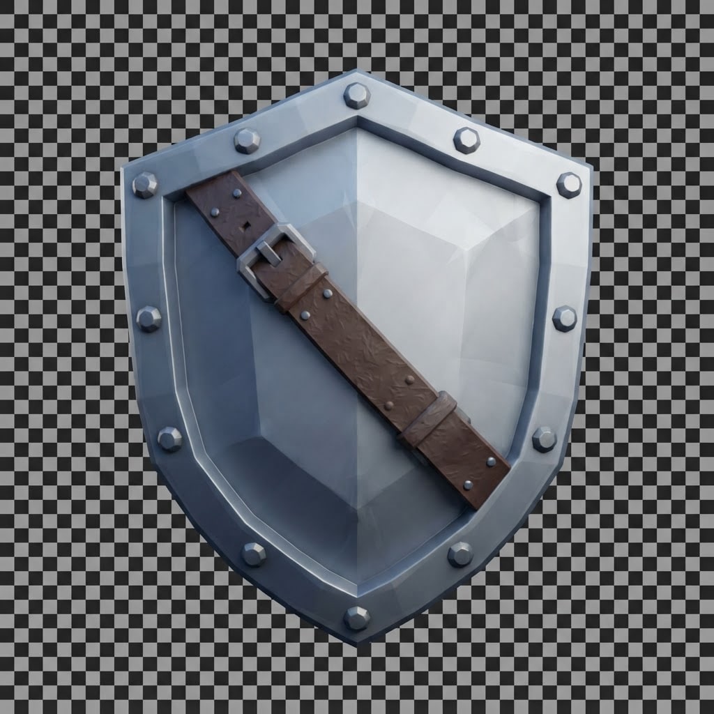 Image: Low-poly stylized 3D rendered game UI icon: a sing