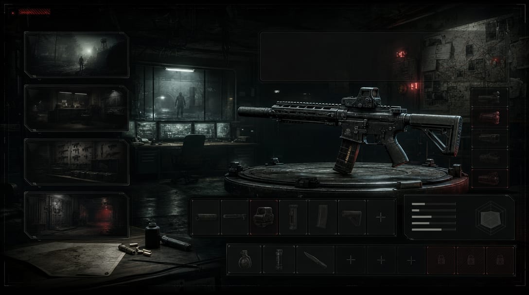 Horror FPS Main Menu UI