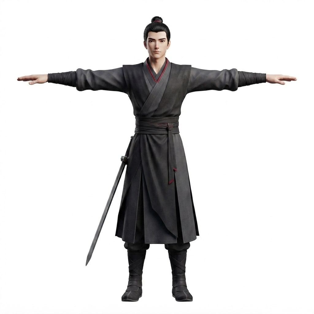 Ink Wuxia Swordsman