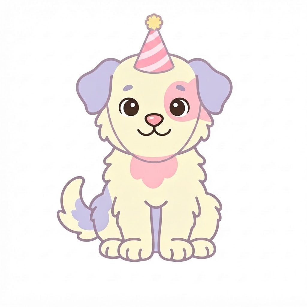 Image: Add a small pink and white striped cone-shaped par