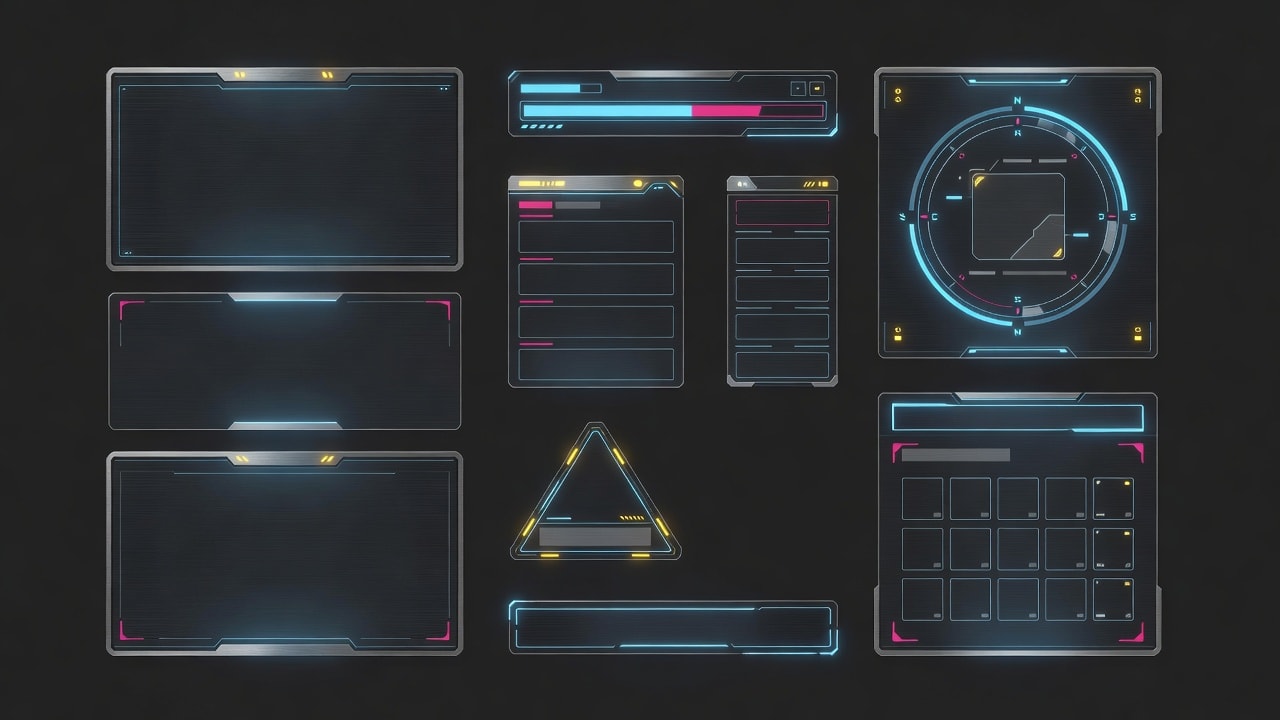 Neon Salvage Cinematic HUD Kit