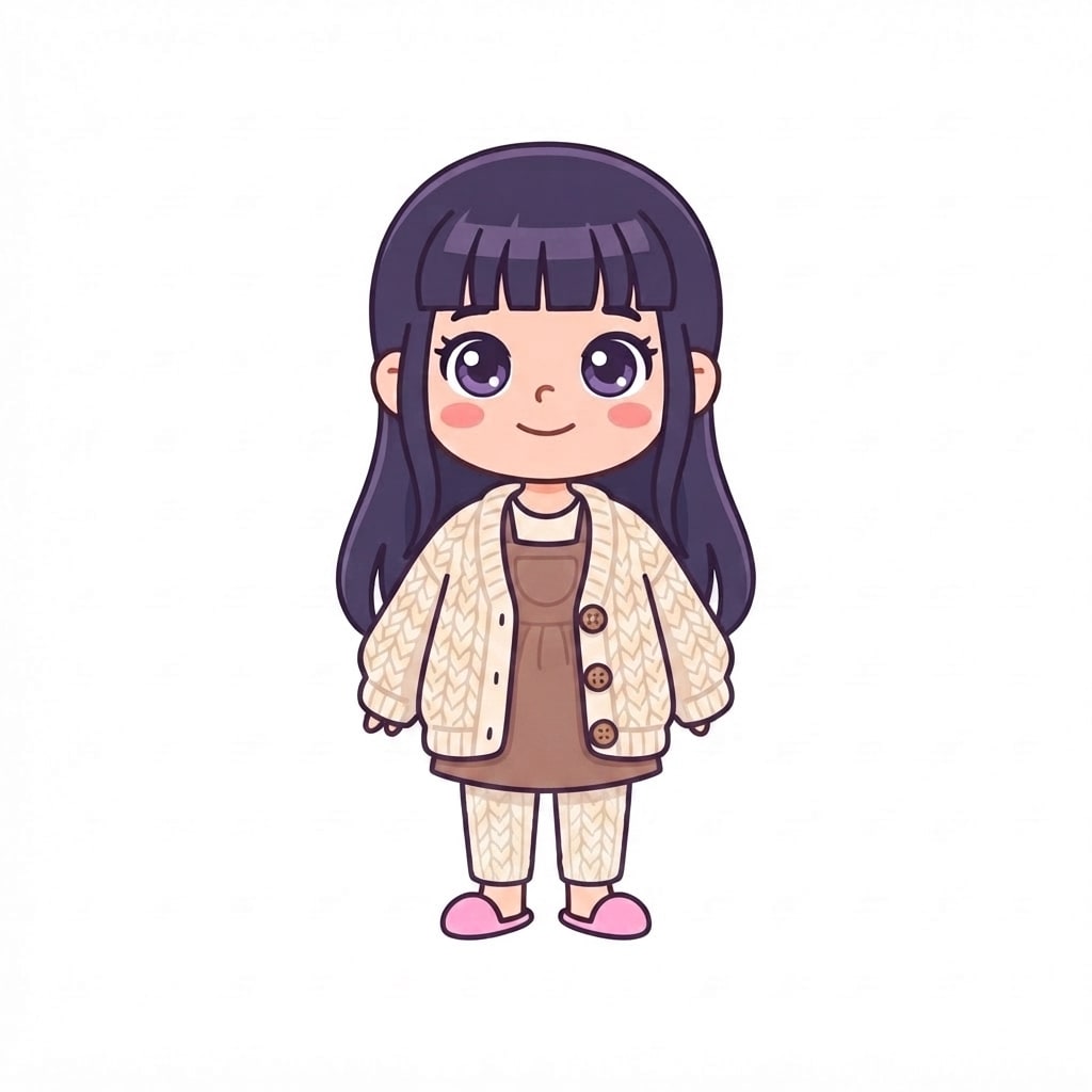Image: Change this girl's outfit to a cosy reading outfit