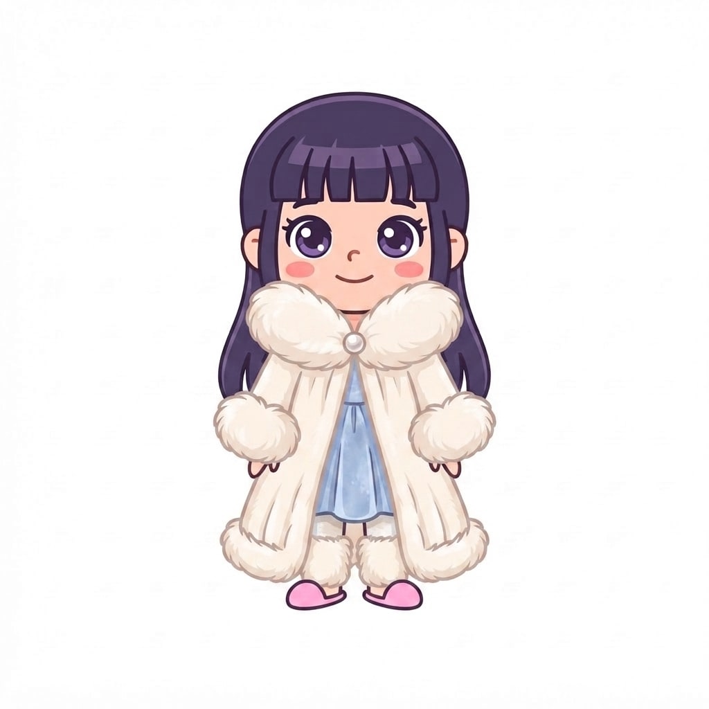 Image: Change this girl's outfit to a luxurious winter co