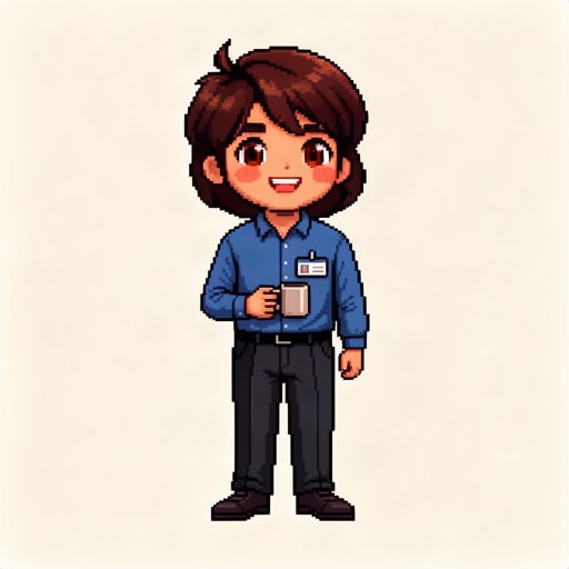 Cute Pixel Office Worker