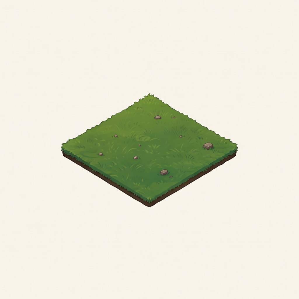 Isometric Grass Terrain Tile