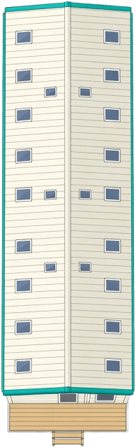 Static Caravan Mobile Home Top-Down