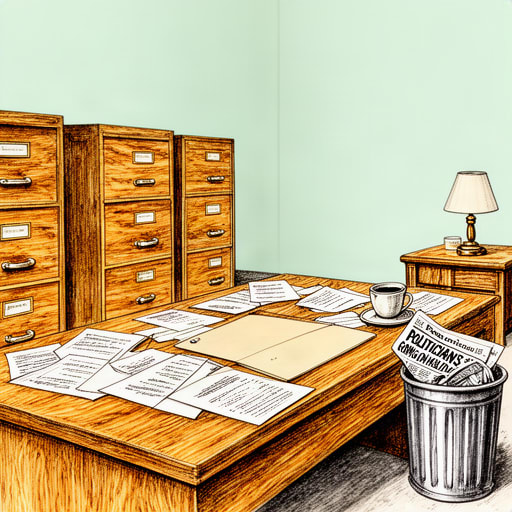 Warm Wooden Office Desk