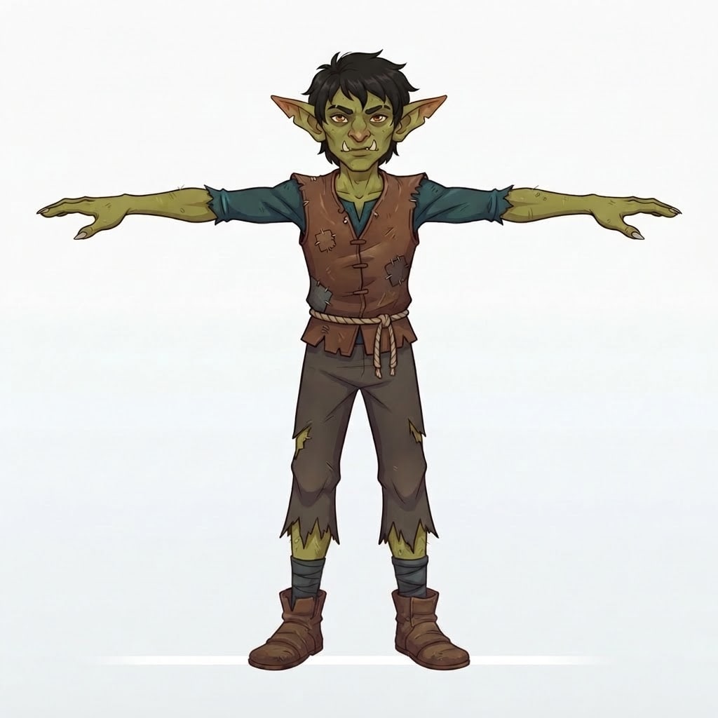 Image: Keep this exact Bramble Goblin character design, c