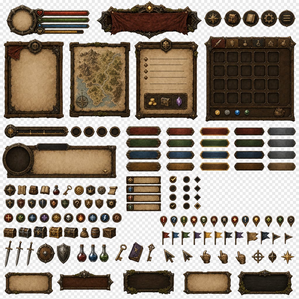 A complete fantasy adventure quest game