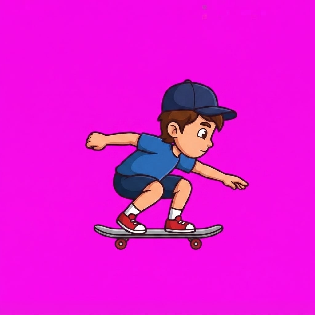 Image: Redraw THE SAME BOY from this sprite sheet in ONE