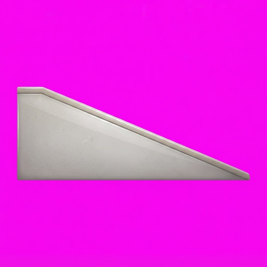 Image: SIDE VIEW of a smooth low concrete skate ramp desc