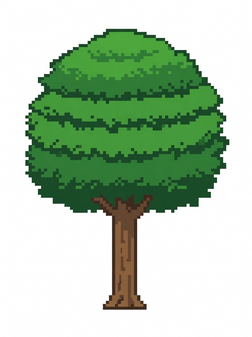 Arbol Bosque Pixel Art
