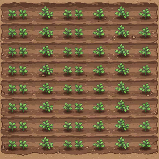 Tilled Pixel Farm Soil