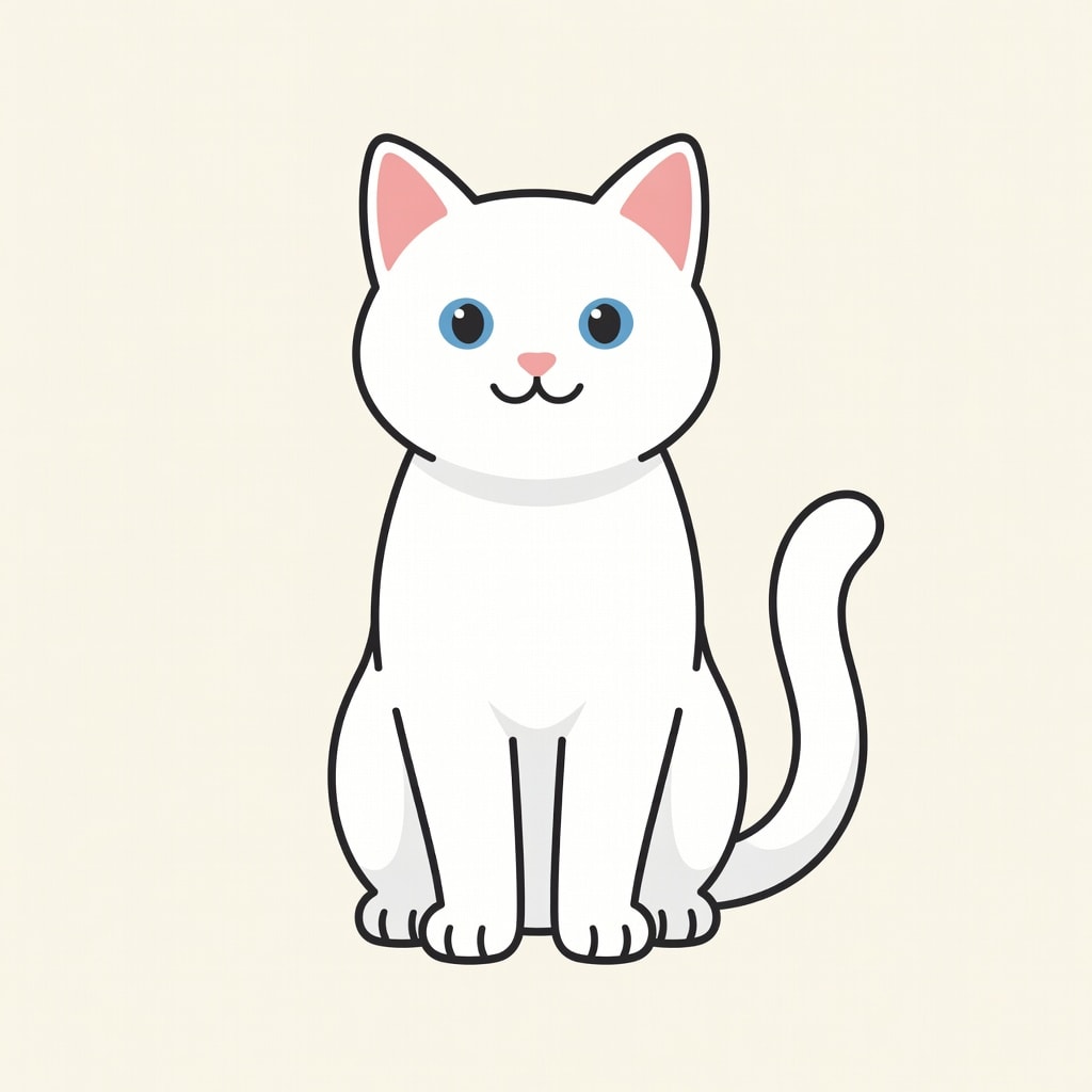 Quiz Cat 03 White Cat