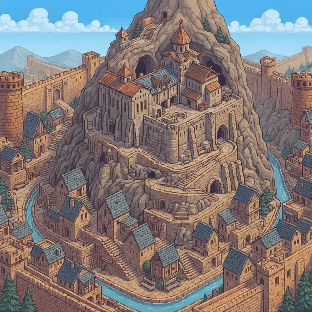 Stylized Mountain City (3)