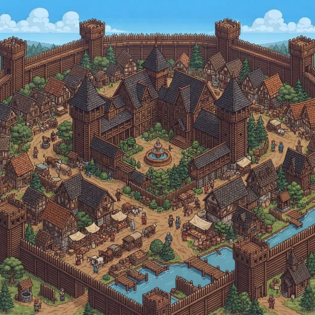 make big a wooden walled city.