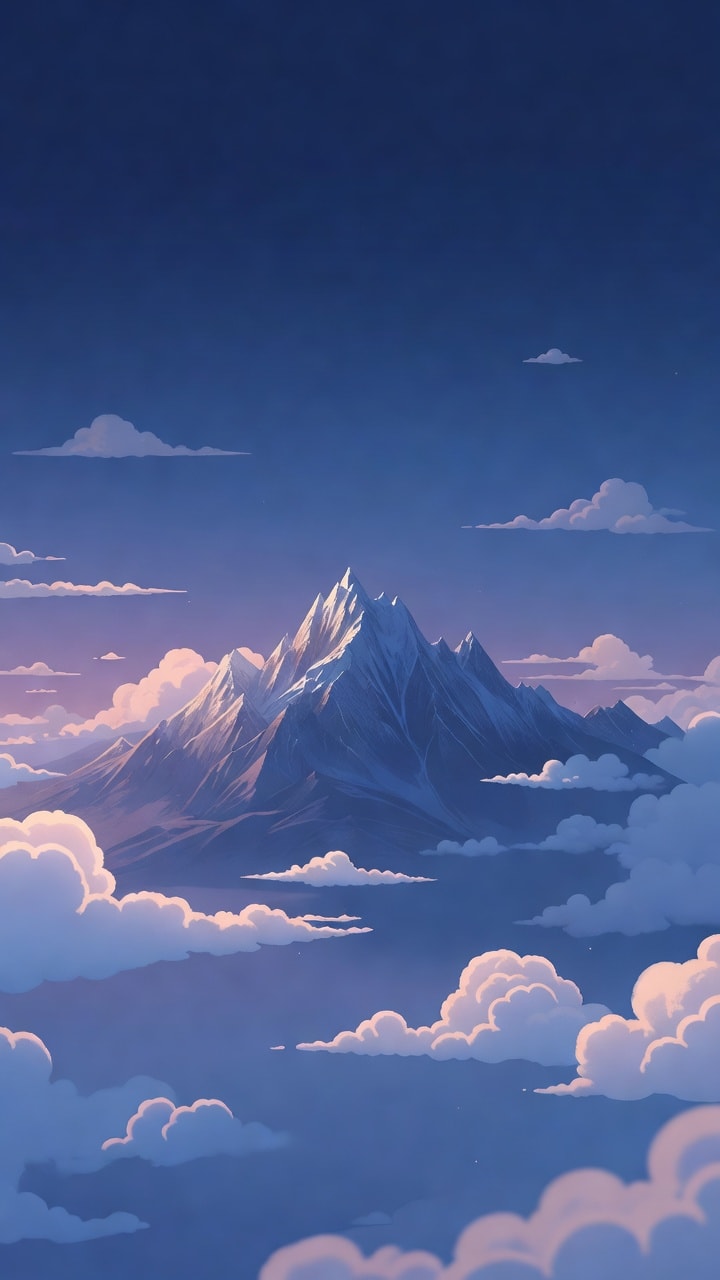 Twilight Mountain Dreamscape Background