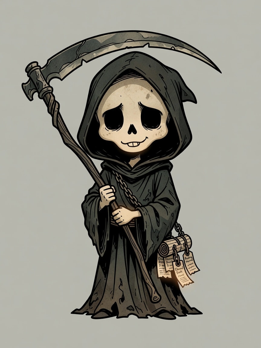 Chibi Gothic Apprentice Reaper Concept