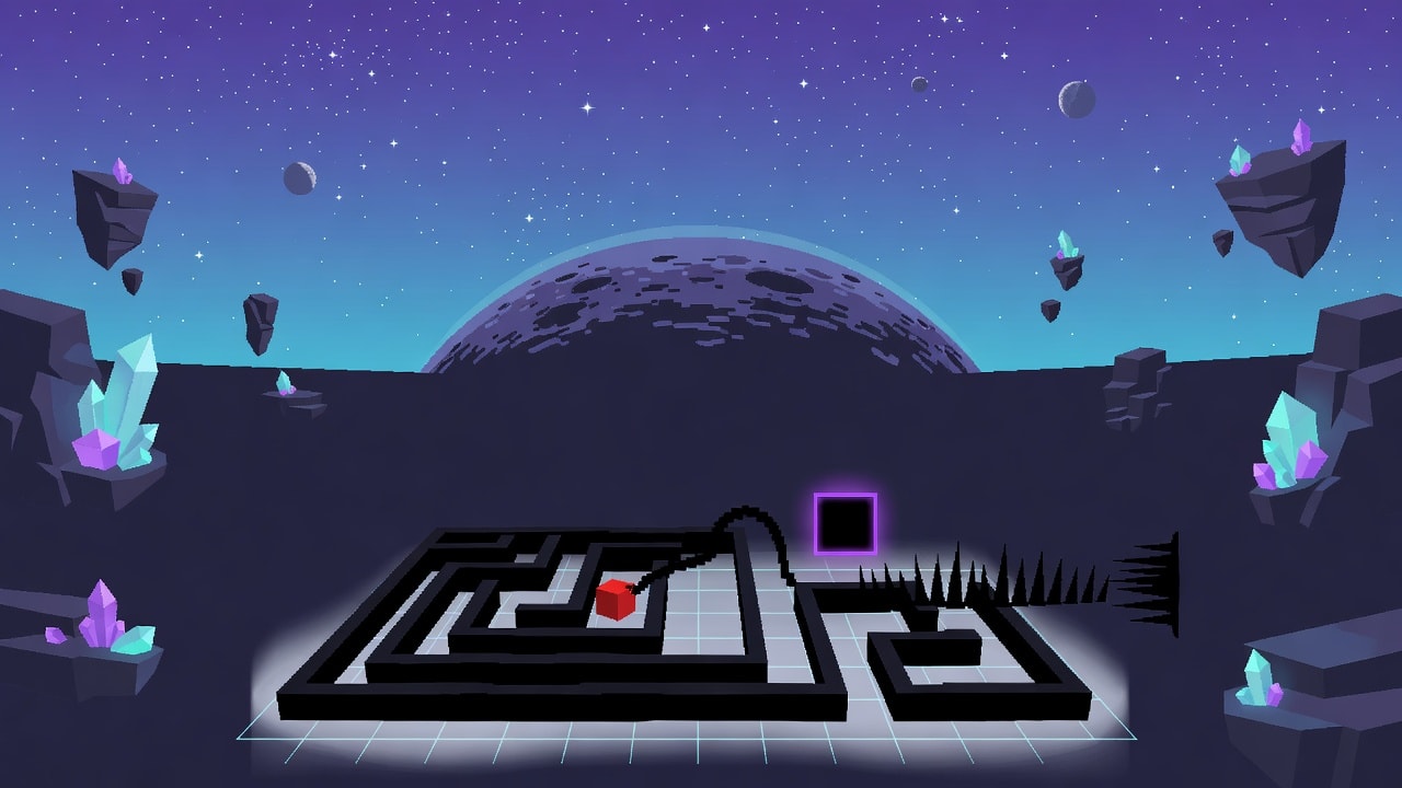 Alien World Sky Maze Background
