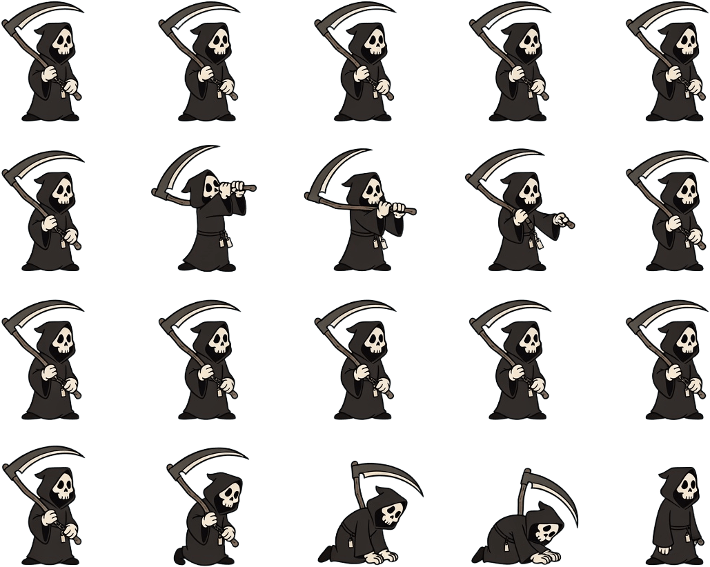 Apprentice Reaper Player Sprite Sheet