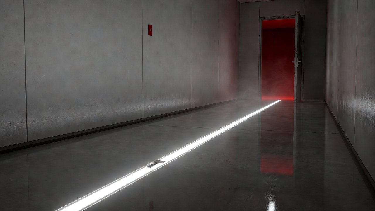 White Path Red Doorway Lighting Cues