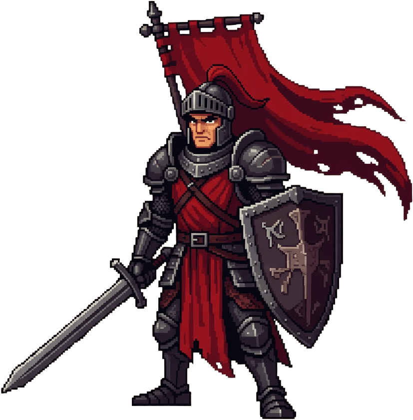 Crimson Rival Pixel Knight