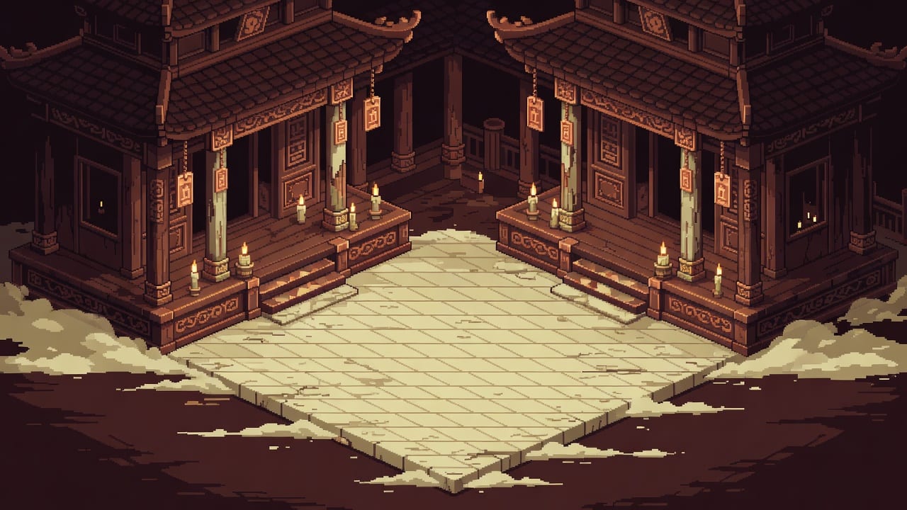 Gate 1 Background Wood Pixel Art