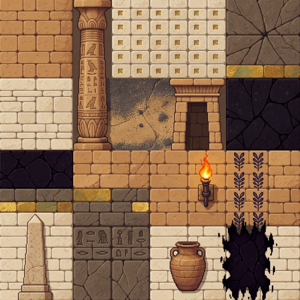 Ecos de Valdrenne - Capitulo 5 Tileset Luxor