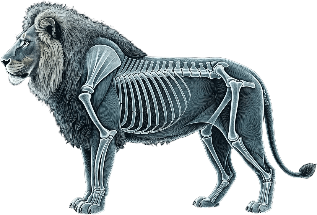 Lion X-ray anatomical sprite